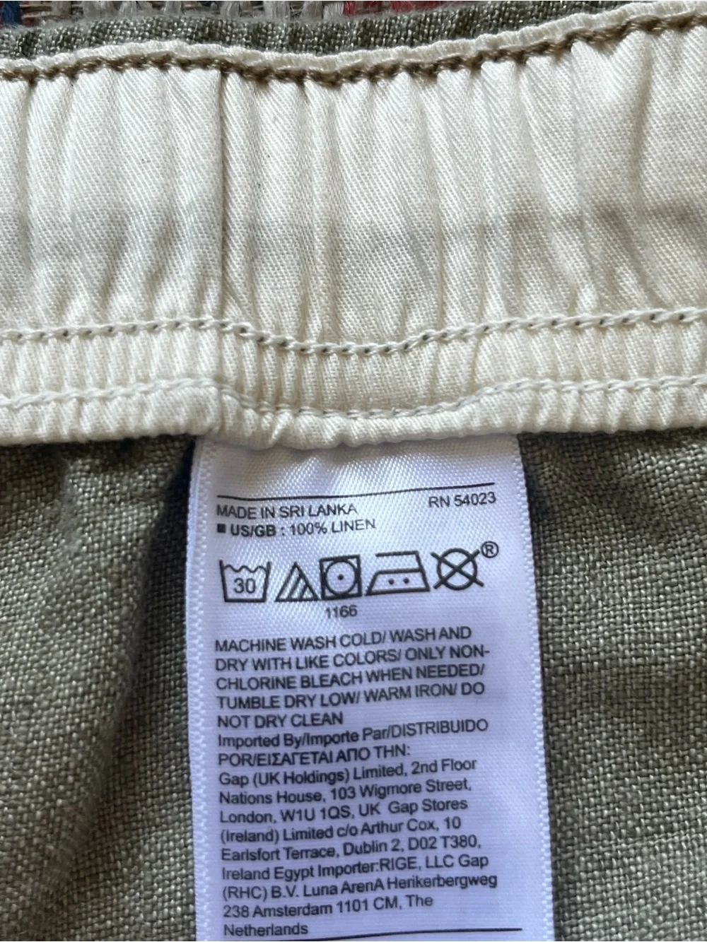 Banana Republic Olive Green Linen Drawstring Shorts Size M 100% Linen